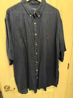 Polo Ralph Lauren Short Sleeved Linen Button Doen Shirt 2XB
